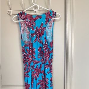 Lilly Pulitzer cotton maxi dress; nautical print